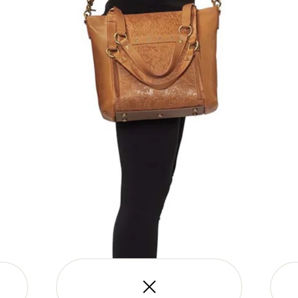 Boho Tan Shoulder Bag with Concealed Carry - Picture 2 of 10